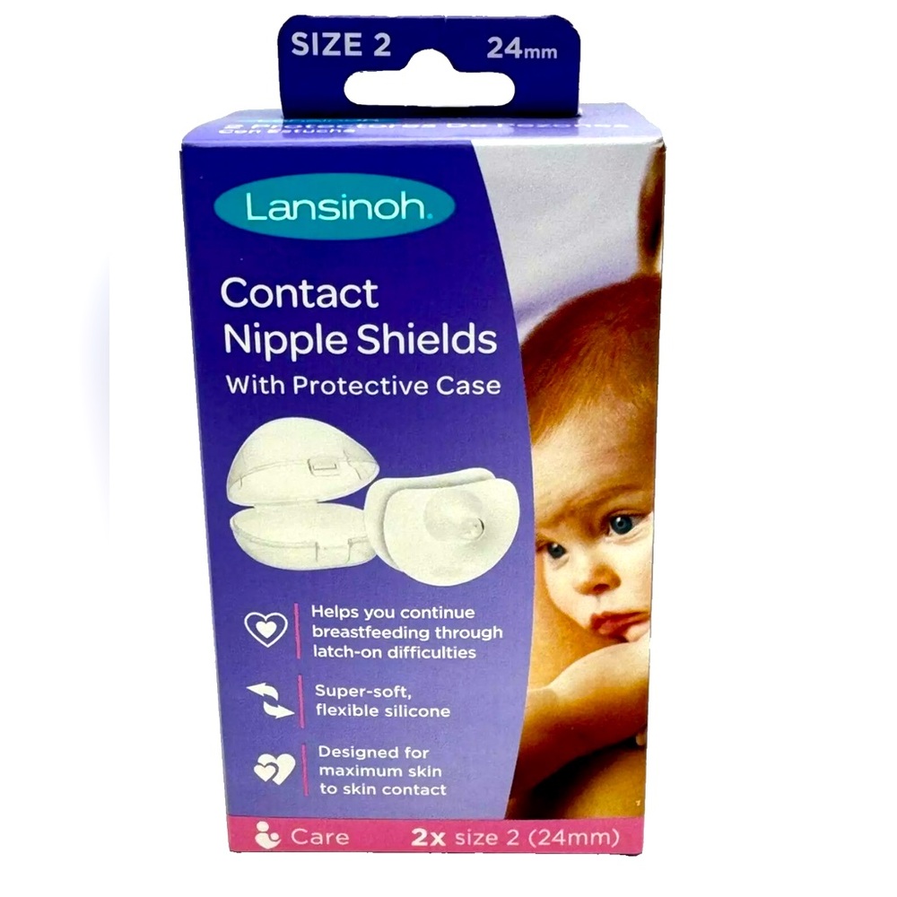Lansinoh contact nipple shields w/ protective case